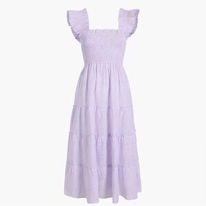 Hill House The Ellie Nap Dress | Lilac Stripe Linen